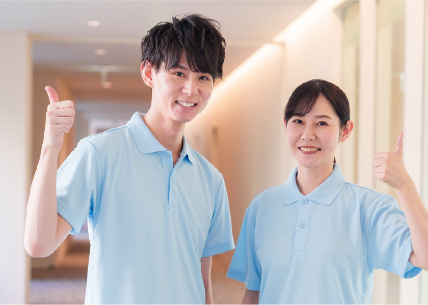 若い男女のスタッフ